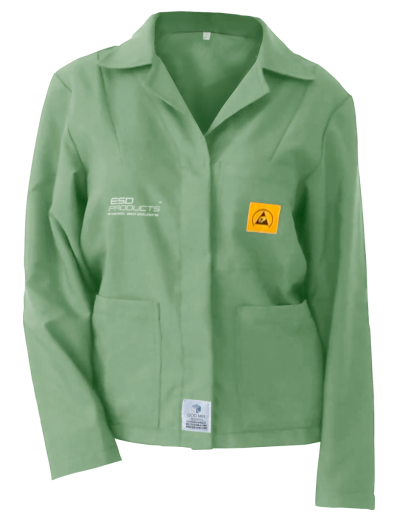 ESD Jacket 1/3 Length ESD Smock Light Green Female 3XL Antistatic Clothing ESD Garment